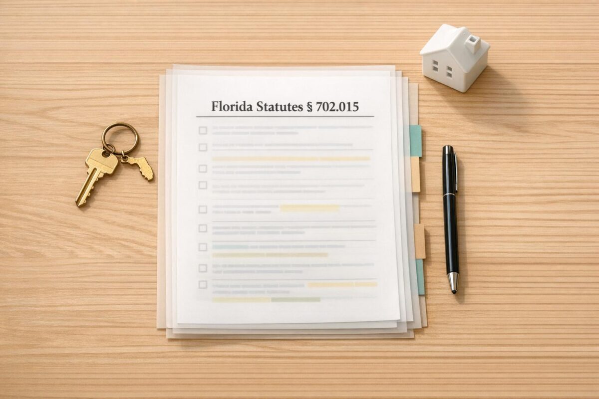 Florida Statutes § 702.015: Foreclosure Complaint Basics